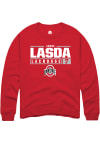 Main image for Jamie Lasda  Rally Ohio State Buckeyes Mens Red NIL Stacked Box Long Sleeve Crew Sweatshirt