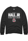Main image for Michael Hall Jr. Rally Mens Black Ohio State Buckeyes NIL Stacked Box Crew Sweatshirt