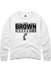 Main image for Brooke Brown  Rally Cincinnati Bearcats Mens White NIL Stacked Box Long Sleeve Crew Sweatshirt