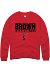 Main image for Brooke Brown  Rally Cincinnati Bearcats Mens Red NIL Stacked Box Long Sleeve Crew Sweatshirt