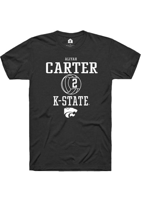 Aliyah Carter Black K-State Wildcats NIL Sport Icon Short Sleeve T Shirt
