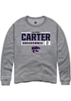 Main image for Aliyah Carter Rally Mens Graphite K-State Wildcats NIL Stacked Box Crew Sweatshirt