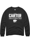 Main image for Aliyah Carter Rally Mens Black K-State Wildcats NIL Stacked Box Crew Sweatshirt