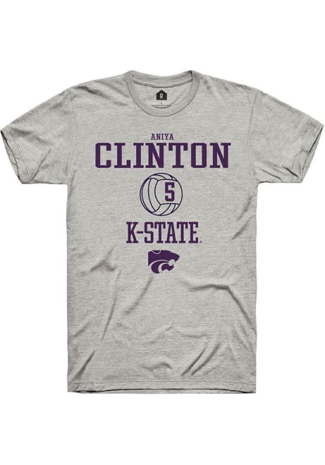 Aniya Clinton Ash K-State Wildcats NIL Sport Icon Short Sleeve T Shirt