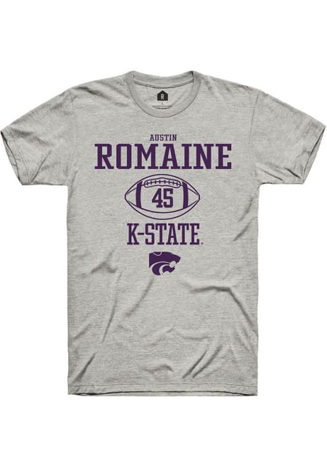 Austin Romaine Ash K-State Wildcats NIL Sport Icon Short Sleeve T Shirt