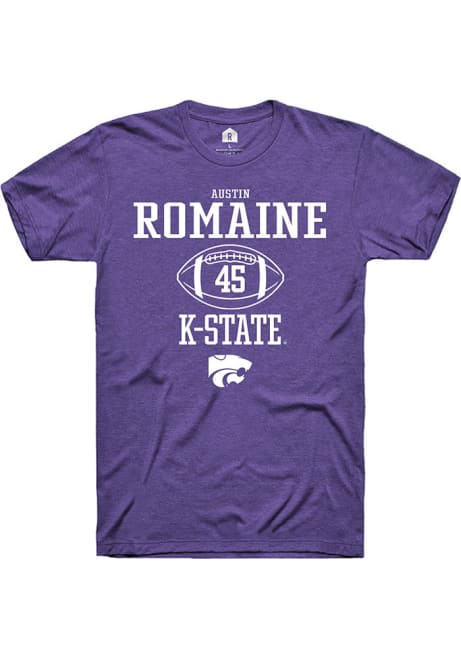 Austin Romaine Purple K-State Wildcats NIL Sport Icon Short Sleeve T Shirt