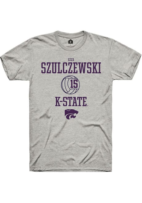 Izzi Szulczewski Ash K-State Wildcats NIL Sport Icon Short Sleeve T Shirt