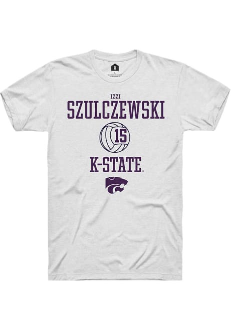 Izzi Szulczewski White K-State Wildcats NIL Sport Icon Short Sleeve T Shirt