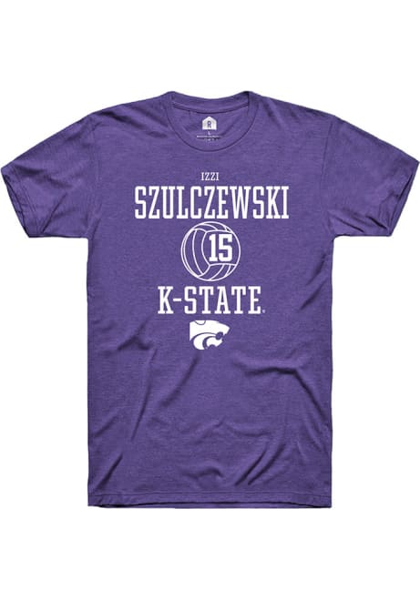 Izzi Szulczewski Purple K-State Wildcats NIL Sport Icon Short Sleeve T Shirt
