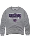 Main image for Izzi Szulczewski Rally Mens Graphite K-State Wildcats NIL Stacked Box Crew Sweatshirt