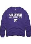 Main image for Izzi Szulczewski Rally Mens Purple K-State Wildcats NIL Stacked Box Crew Sweatshirt