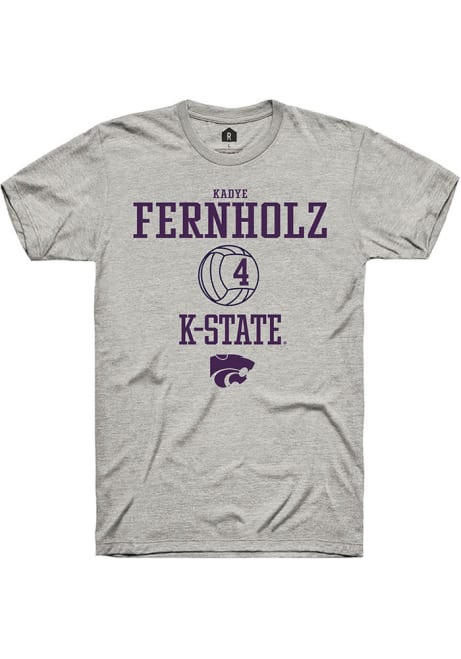 Kadye Fernholz Ash K-State Wildcats NIL Sport Icon Short Sleeve T Shirt
