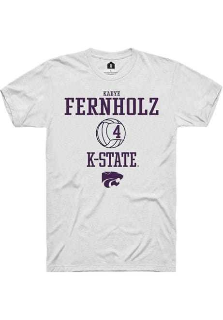 Kadye Fernholz White K-State Wildcats NIL Sport Icon Short Sleeve T Shirt