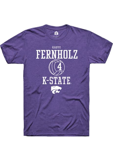Kadye Fernholz Purple K-State Wildcats NIL Sport Icon Short Sleeve T Shirt