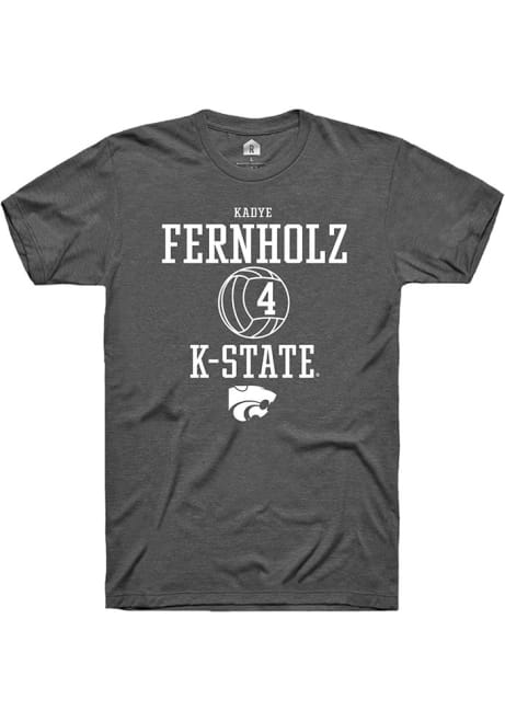 Kadye Fernholz Dark Grey K-State Wildcats NIL Sport Icon Short Sleeve T Shirt