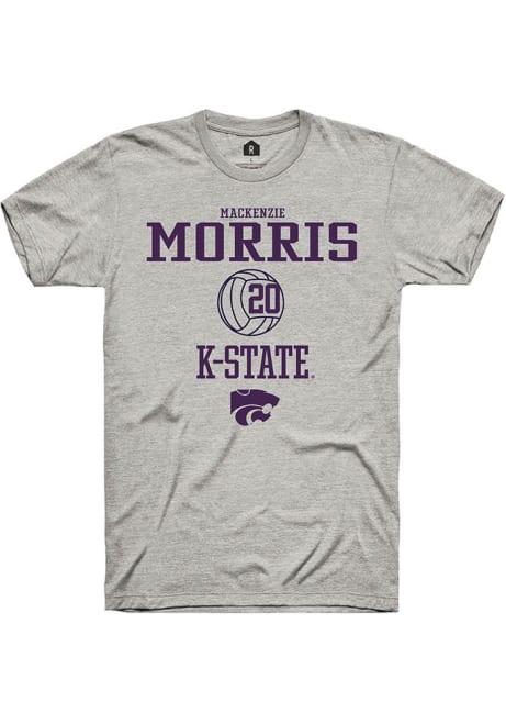 Mackenzie Morris Ash K-State Wildcats NIL Sport Icon Short Sleeve T Shirt