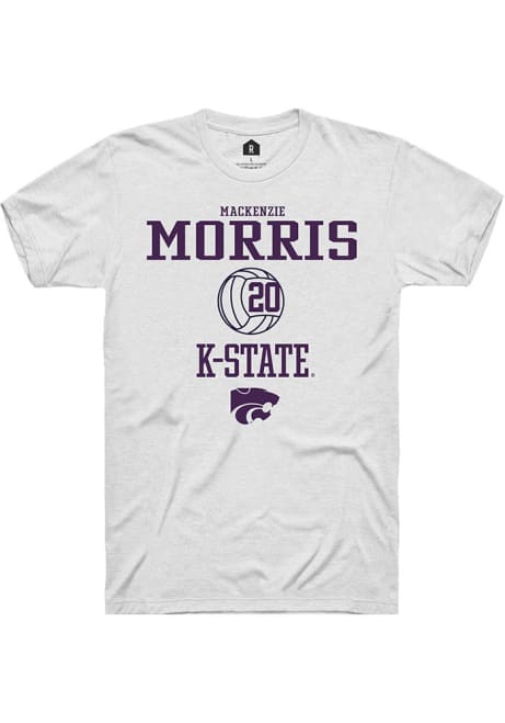 Mackenzie Morris White K-State Wildcats NIL Sport Icon Short Sleeve T Shirt