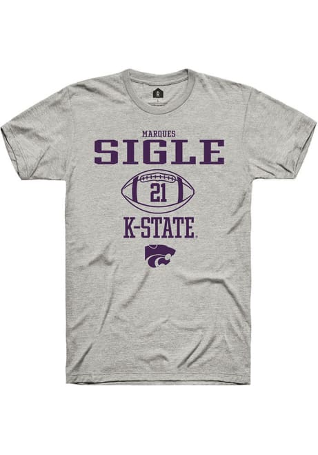 Marques Sigle Ash K-State Wildcats NIL Sport Icon Short Sleeve T Shirt