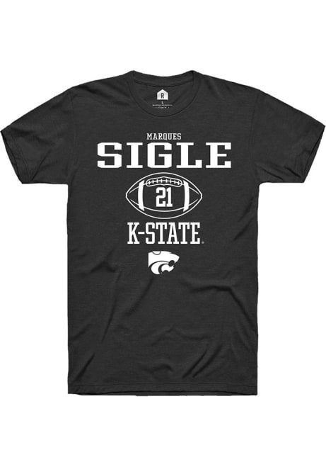 Marques Sigle Black K-State Wildcats NIL Sport Icon Short Sleeve T Shirt