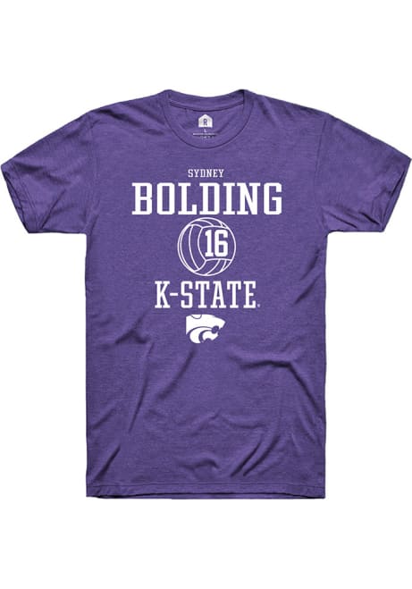 Sydney Bolding Purple K-State Wildcats NIL Sport Icon Short Sleeve T Shirt