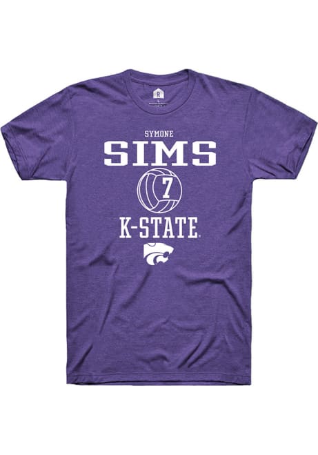 Symone Sims Purple K-State Wildcats NIL Sport Icon Short Sleeve T Shirt