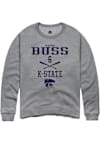 Main image for Mason Buss Rally Mens Graphite K-State Wildcats NIL Sport Icon Crew Sweatshirt