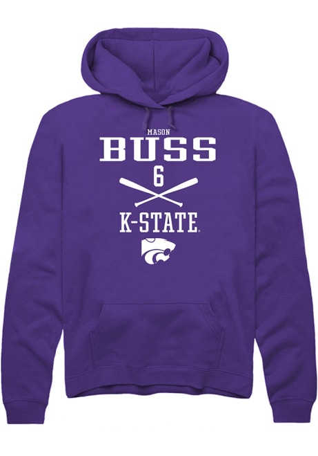 Mason Buss Rally Mens Purple K-State Wildcats NIL Sport Icon Hooded Sweatshirt