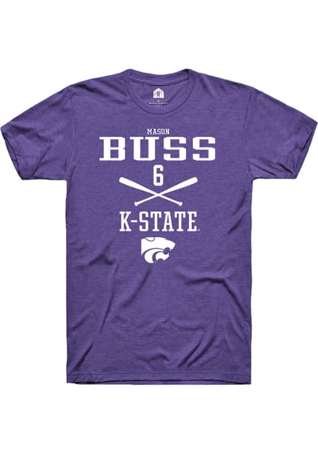 Mason Buss Purple K-State Wildcats NIL Sport Icon Short Sleeve T Shirt