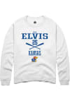 Main image for Cole Elvis  Rally Kansas Jayhawks Mens White NIL Sport Icon Long Sleeve Crew Sweatshirt