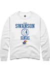 Main image for Rhian Swanson  Rally Kansas Jayhawks Mens White NIL Sport Icon Long Sleeve Crew Sweatshirt