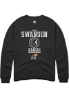 Main image for Rhian Swanson  Rally Kansas Jayhawks Mens Black NIL Sport Icon Long Sleeve Crew Sweatshirt