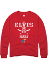 Main image for Cole Elvis  Rally Kansas Jayhawks Mens Red NIL Sport Icon Long Sleeve Crew Sweatshirt