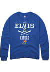 Main image for Cole Elvis  Rally Kansas Jayhawks Mens Blue NIL Sport Icon Long Sleeve Crew Sweatshirt
