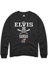 Main image for Cole Elvis  Rally Kansas Jayhawks Mens Black NIL Sport Icon Long Sleeve Crew Sweatshirt