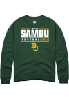 Main image for Justin Sambu  Rally Baylor Bears Mens Green NIL Stacked Box Long Sleeve Crew Sweatshirt