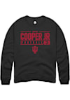Main image for Omar Cooper Jr Rally Mens Black Indiana Hoosiers NIL Stacked Box Crew Sweatshirt