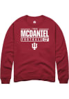 Main image for Tyrik McDaniel Rally Mens Red Indiana Hoosiers NIL Stacked Box Crew Sweatshirt
