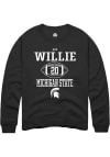 Main image for Ade Willie  Rally Michigan State Spartans Mens Black NIL Sport Icon Long Sleeve Crew Sweatshirt