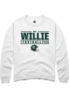 Main image for Ade Willie  Rally Michigan State Spartans Mens White NIL Stacked Box Long Sleeve Crew Sweatshirt