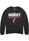 Main image for Chase Horst  Rally Cincinnati Bearcats Mens Black NIL Stacked Box Long Sleeve Crew Sweatshirt