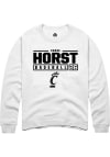 Main image for Chase Horst  Rally Cincinnati Bearcats Mens White NIL Stacked Box Long Sleeve Crew Sweatshirt