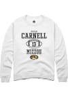 Main image for Daylan Carnell  Rally Missouri Tigers Mens White NIL Sport Icon Long Sleeve Crew Sweatshirt