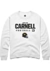 Main image for Daylan Carnell  Rally Missouri Tigers Mens White NIL Stacked Box Long Sleeve Crew Sweatshirt