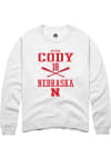 Main image for Peyton Cody  Rally Nebraska Cornhuskers Mens White NIL Sport Icon Long Sleeve Crew Sweatshirt