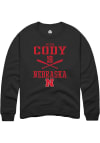 Main image for Peyton Cody  Rally Nebraska Cornhuskers Mens Black NIL Sport Icon Long Sleeve Crew Sweatshirt