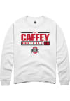 Main image for TC Caffey Rally Mens White Ohio State Buckeyes NIL Stacked Box Crew Sweatshirt