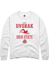 Main image for Henry Dvorak  Rally Ohio State Buckeyes Mens White NIL Sport Icon Long Sleeve Crew Sweatshirt