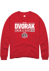 Main image for Henry Dvorak  Rally Ohio State Buckeyes Mens Red NIL Stacked Box Long Sleeve Crew Sweatshirt