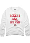 Main image for Jaxson Eckert  Rally Ohio State Buckeyes Mens White NIL Sport Icon Long Sleeve Crew Sweatshirt