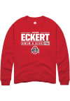 Main image for Jaxson Eckert  Rally Ohio State Buckeyes Mens Red NIL Stacked Box Long Sleeve Crew Sweatshirt